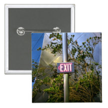 Exit Sign Pinback Button