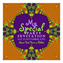 Exotic Fun Goddess Girls Party Invitation