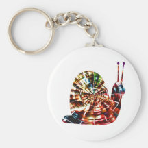 Exotic Snail - Sparkling Red Cosmic Energy Key Chain