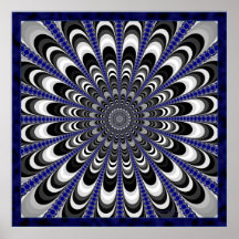 Expanding Colourless Flower Print