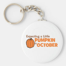 Expecting A Little Pumpkin In October Key Chain