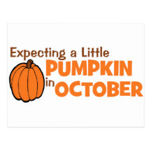 Expecting A Little Pumpkin In October Post Cards