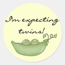 Expecting Twins - Peas in a Pod Stickers