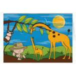 Explorer on Jungle Safari Birthday Invitation Card
