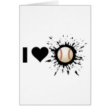 Explosive I Love Baseball Card