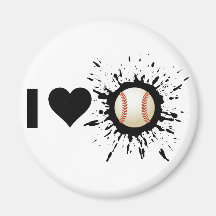 Explosive I Love Baseball Magnets