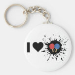 Explosive I Love Ping pong Key Chain