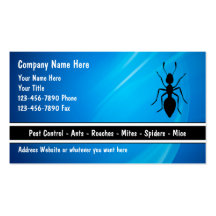 Exterminator Business Cards