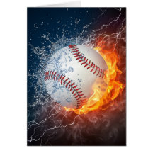 Extreme Baseball Greeting Card