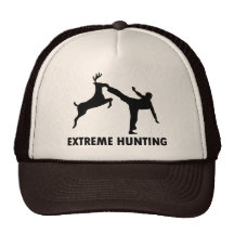 Extreme Hunting Deer Karate Kick Trucker Hat
