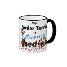 Extremely Naughty Border Terrier Coffee Mugs