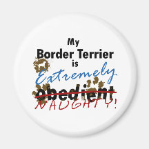 Extremely Naughty Border Terrier Fridge Magnet