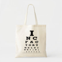 Eye Chart - inc factory Canvas Bag