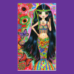 Eye Flower Peace Sign Cute Hippie Girl business cards