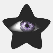 Eye of Purple Cute Cool Eyeball Design Star Stickers