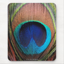 Eye of the Peacock Feather Close-Up Mousepad