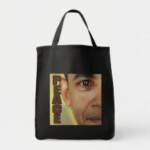 EYE ON PEACE, BARACK OBAMA TOTE BAG