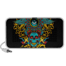 Eye skull doodle mini speakers