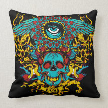 Eye skull pillow
