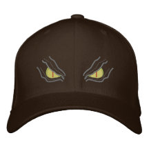 Eyes in the dark embroidered baseball caps