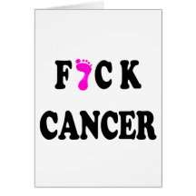 F*ck Cancer bold Greeting Cards
