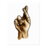 F is for Fingers Postcard