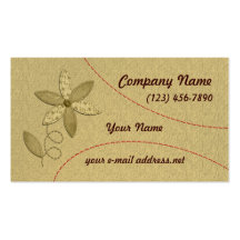 Fabric Flower Business Card Template