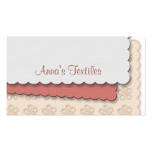 Fabric Swatches Pink Business Cards