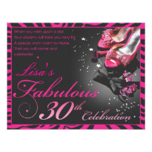 Fabulous 30th! personalized invitation