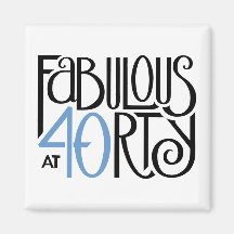 Fabulous 40 black blue Magnet