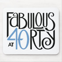 Fabulous 40 black blue Mousepad