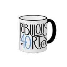 Fabulous 40 black blue Mug