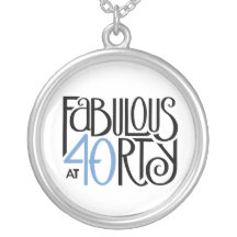 Fabulous 40 black blue Round Necklace