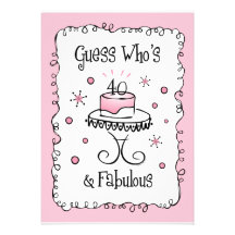 Fabulous 40 Custom Birthday Invitations