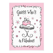 Fabulous 50 Custom Birthday Invitations
