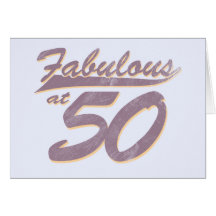 Fabulous at 50 Birthday Greeting Card