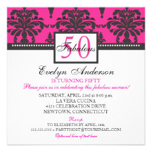 Fabulous & Elegant Woman Birthday Party Invitation