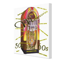 Fabulous fifties juke box canvas print