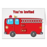 Fabulous Fire Truck Invitation cards
