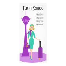 Fabulous Flight Attendant Rack Card Design
