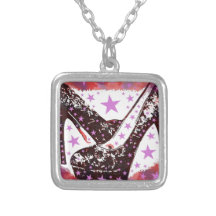 Fabulous Glamourous Pink Purple High Heels Stars Jewelry