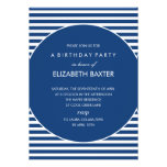 Fabulous Stripes General Party Invitation (Blue)