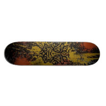Face in the bloom custom skate board