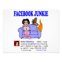 FACEBOOK JUNKIE PERSONALIZED INVITATION