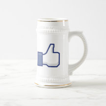 facebook LIKE thumb up stein coffee tea mug