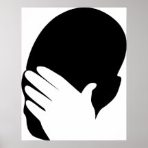 Facepalm meme print