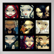 Faces of Faery Vampires #1 ART PRINT gothic fairy