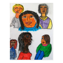 faces postcard