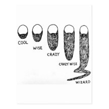 facial hair post cards