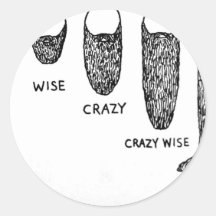 facial hair round stickers